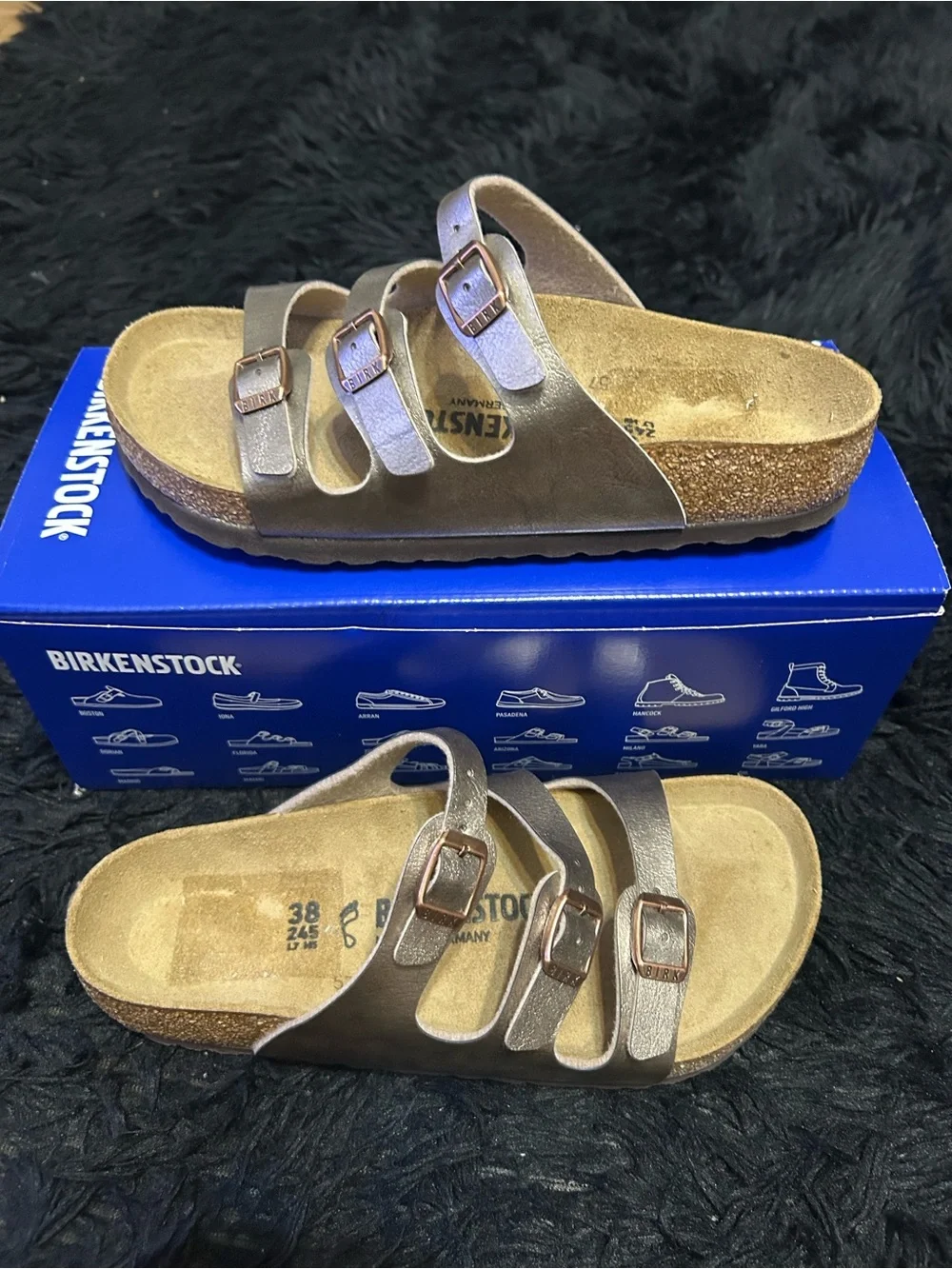 BIRKENSTOCK Florida Taupe gladiator sandals slippers shoes women’s eur 38 new